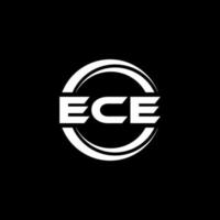 ece brev logotyp design i illustration. vektor logotyp, kalligrafi mönster för logotyp, affisch, inbjudan, etc.