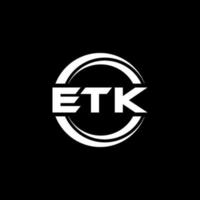 etk-Buchstaben-Logo-Design in Abbildung. Vektorlogo, Kalligrafie-Designs für Logo, Poster, Einladung usw. vektor