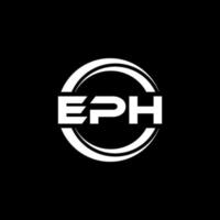 EPH-Brief-Logo-Design in Abbildung. Vektorlogo, Kalligrafie-Designs für Logo, Poster, Einladung usw. vektor
