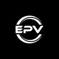 epv brev logotyp design i illustration. vektor logotyp, kalligrafi mönster för logotyp, affisch, inbjudan, etc.