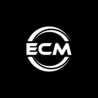 ecm brev logotyp design i illustration. vektor logotyp, kalligrafi mönster för logotyp, affisch, inbjudan, etc.