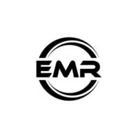 emr brev logotyp design i illustration. vektor logotyp, kalligrafi mönster för logotyp, affisch, inbjudan, etc.