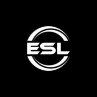 ESL-Brief-Logo-Design in Abbildung. Vektorlogo, Kalligrafie-Designs für Logo, Poster, Einladung usw. vektor