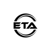 eta brev logotyp design i illustration. vektor logotyp, kalligrafi mönster för logotyp, affisch, inbjudan, etc.