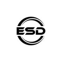 esd brev logotyp design i illustration. vektor logotyp, kalligrafi mönster för logotyp, affisch, inbjudan, etc.