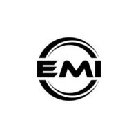 emi brev logotyp design i illustration. vektor logotyp, kalligrafi mönster för logotyp, affisch, inbjudan, etc.