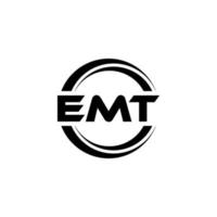 emt brev logotyp design i illustration. vektor logotyp, kalligrafi mönster för logotyp, affisch, inbjudan, etc.