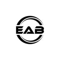 eab brev logotyp design i illustration. vektor logotyp, kalligrafi mönster för logotyp, affisch, inbjudan, etc.