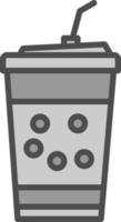 Bubble Tea-Vektor-Icon-Design vektor