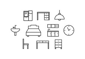 Free Furniture Line Icon Vektor