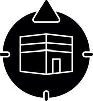 Qibla-Richtungsvektor-Icon-Design vektor