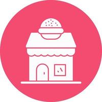 Burger-Shop-Vektor-Icon-Design vektor