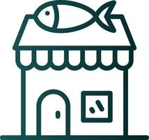 Fischgeschäft Vektor-Icon-Design vektor