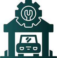 Mechaniker-Shop-Vektor-Icon-Design vektor