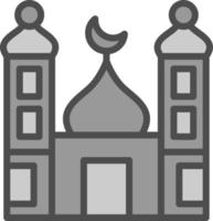 kleine Moschee-Vektor-Icon-Design vektor