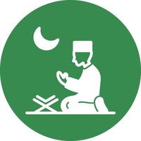 muslimisches betendes Vektor-Icon-Design vektor