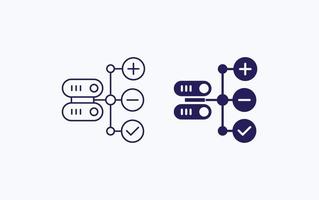 Symbol für die Abbildung der Datenbankverbindung vektor