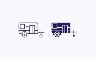 Wohnwagen, Symbol für Reiseillustrator vektor