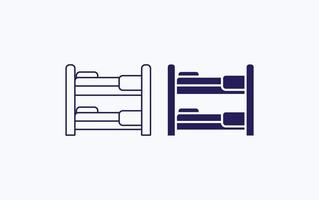 sovbrits sängar vektor illustration ikon