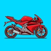 sport cykel motorcykel tecknad serie vektor ikon illustration. motorcykel fordon ikon begrepp isolerat premie vektor. platt tecknad serie stil