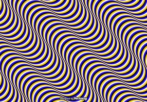 Vektor sömlösa mönster med optiska illusion vågiga färgade linjer