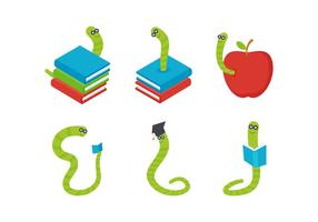 Gratis Utomordnade Bookworm Vectors