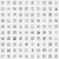 100 Business-Icons für Web- und Printmaterial vektor