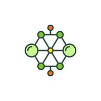 kemisk formel eller molekyl strukturera vektor begrepp färgad ikon