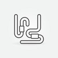 2 Würmer lineares Vektorkonzept einfaches Symbol oder Logo vektor