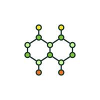 Vektor chemische Verbindung farbiges Symbol - Zeichen für wissenschaftliche Forschung