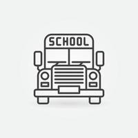 skola buss översikt vektor begrepp ikon eller tecken