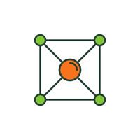 Chemische Verbindung Vektor Chemie Forschungskonzept farbiges Symbol