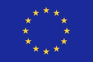 europeisk union flagga. officiell färger och proportioner. flagga av Europa. vektor
