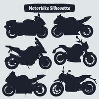 Sammlung moderner Motorrad-Silhouetten-Vektor vektor