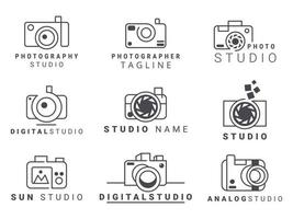 samling av vektor fotografi logotyper