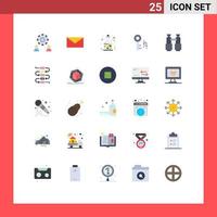 25 kreativ ikoner modern tecken och symboler av Sök kikare öga nyckel internet redigerbar vektor design element