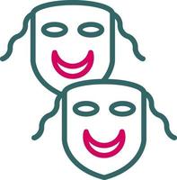 Vektorsymbol für Theatermasken vektor