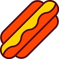 Hot-Dog-Vektor-Symbol vektor