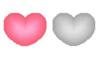 Herzillustration im Pixelstil vektor