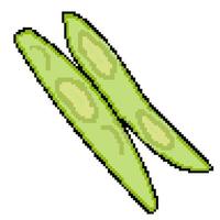 pixel ikon rätt näring grön böna skida vektor