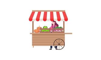 Bauernmarkt-Konzept-Illustrationsvektor vektor