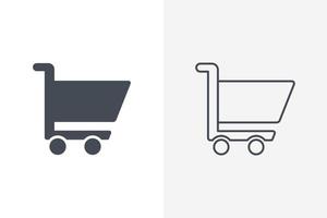 Einkaufswagen-Icon-Set-Vektor. Warenkorb-Icon-Bundle isoliert auf weißem Hintergrund vektor