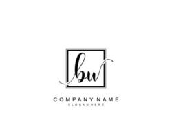 initiales bu-schönheitsmonogramm und elegantes logo-design, handschriftlogo der ersten unterschrift, hochzeit, mode, blumen und botanik mit kreativer vorlage. vektor