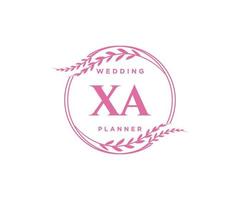 xa initialen brief hochzeitsmonogramm logos sammlung, handgezeichnete moderne minimalistische und florale vorlagen für einladungskarten, save the date, elegante identität für restaurant, boutique, café im vektor