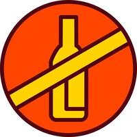 kein Alkoholvektorsymbol vektor