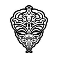 Tribal African Mask Vektor Icon.Black Vektor Icon isoliert auf weißem Hintergrund Tribal African Maske.