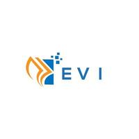 Evi-Kreditreparatur-Buchhaltungslogodesign auf weißem Hintergrund. evi kreative initialen wachstumsdiagramm brief logo konzept. Evi Business Finance-Logo-Design. vektor
