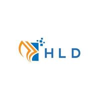 hld-kreditreparatur-buchhaltungslogodesign auf weißem hintergrund. hld kreative initialen wachstumsdiagramm brief logo konzept. HLD Business Finance Logo-Design. vektor