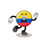 glida colombia flagga maskot illustration vektor