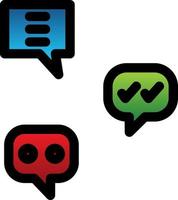 Gruppen-Chat-Vektor-Icon-Design vektor